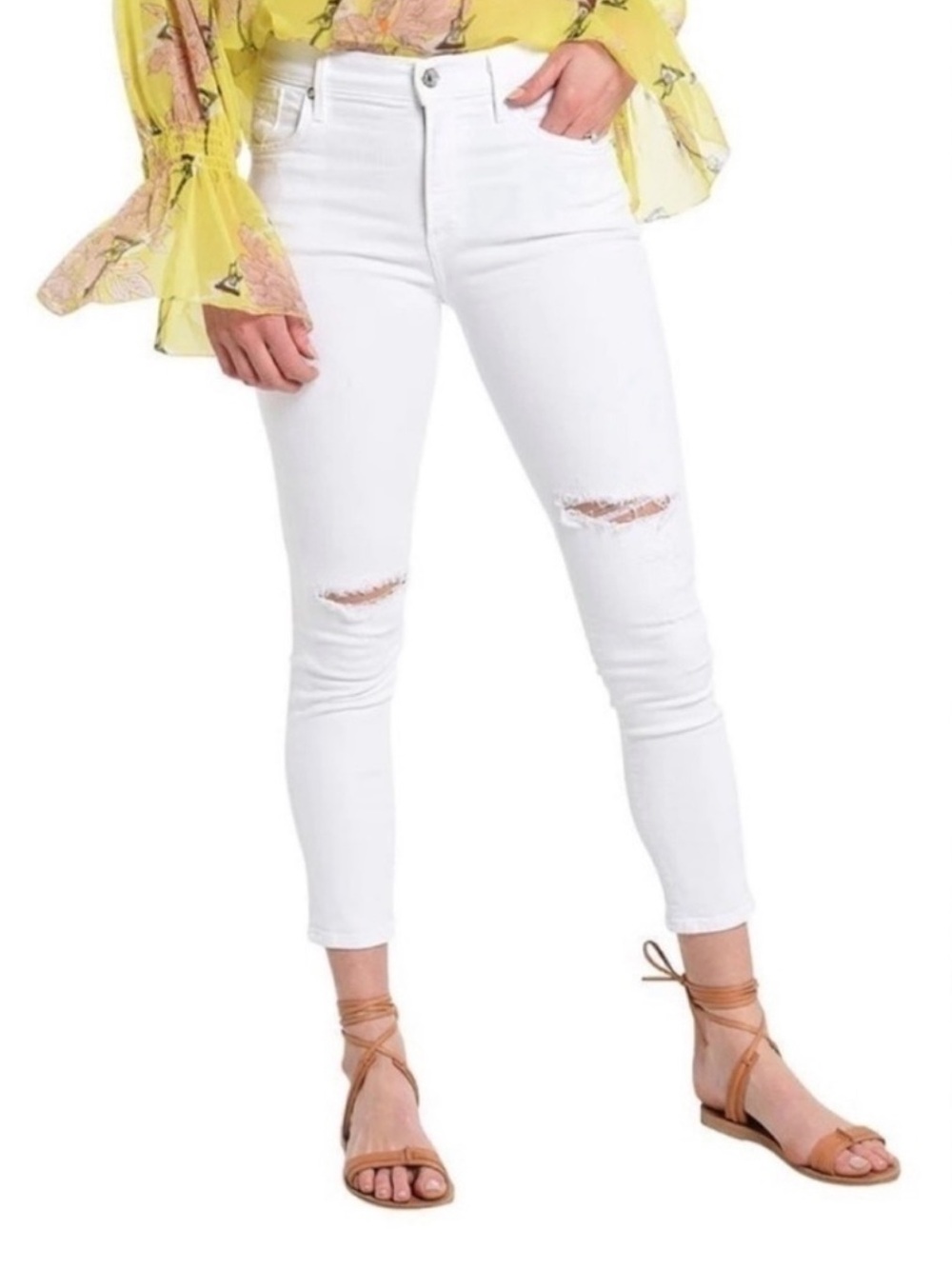 AGOLDE Sophie Crop High Rise Skinny Shoreline
Destruct Jeans size 27